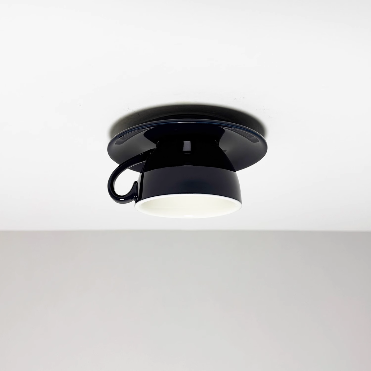 Ceramic Cup and Saucer Semi-Flush Ceiling Light