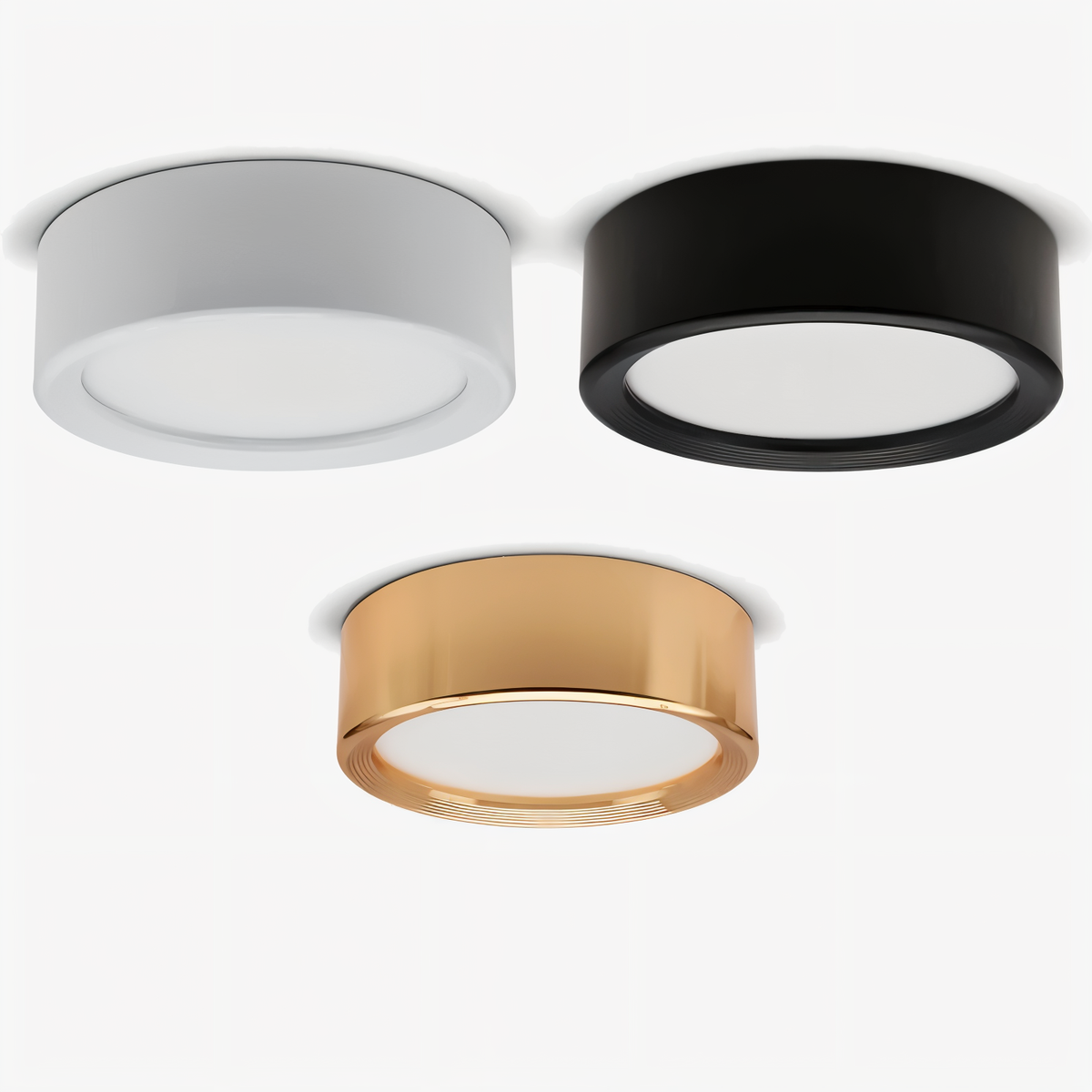 Compact Iron LED Flush Mount Ceiling Light