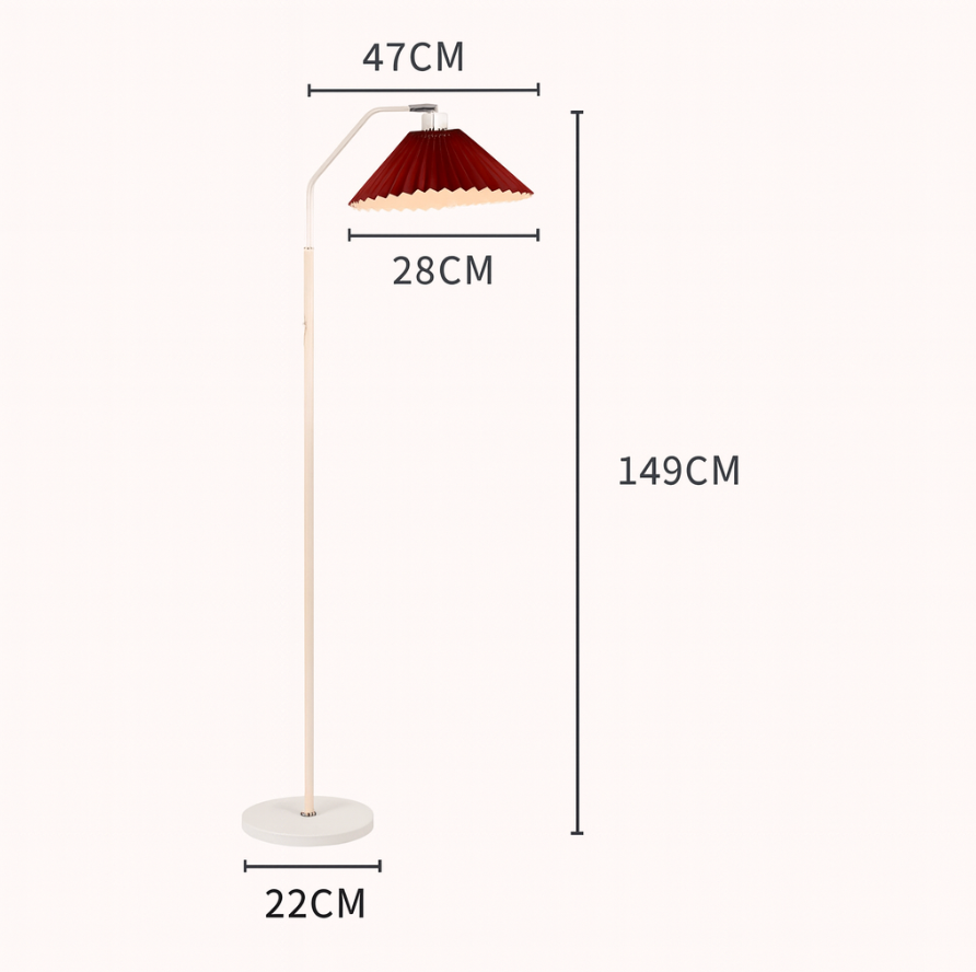 Pleated Paper Shade Floor Lamp