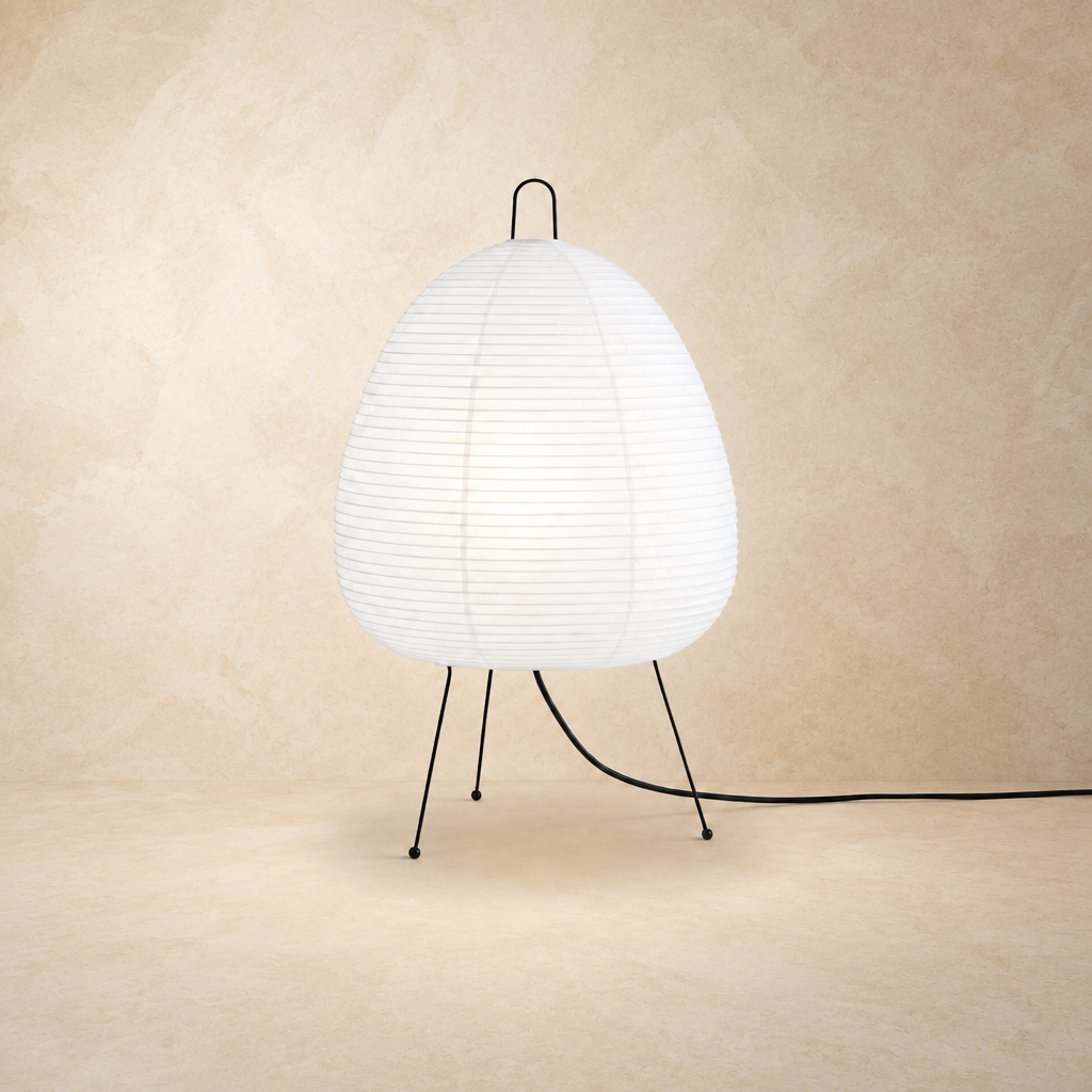 Rice Paper Tripod Floor Lamp