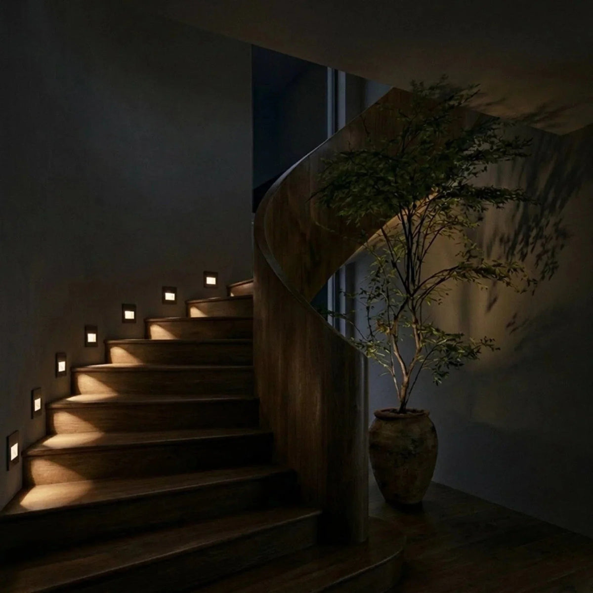 Square LED Stair and Step Wall Light
