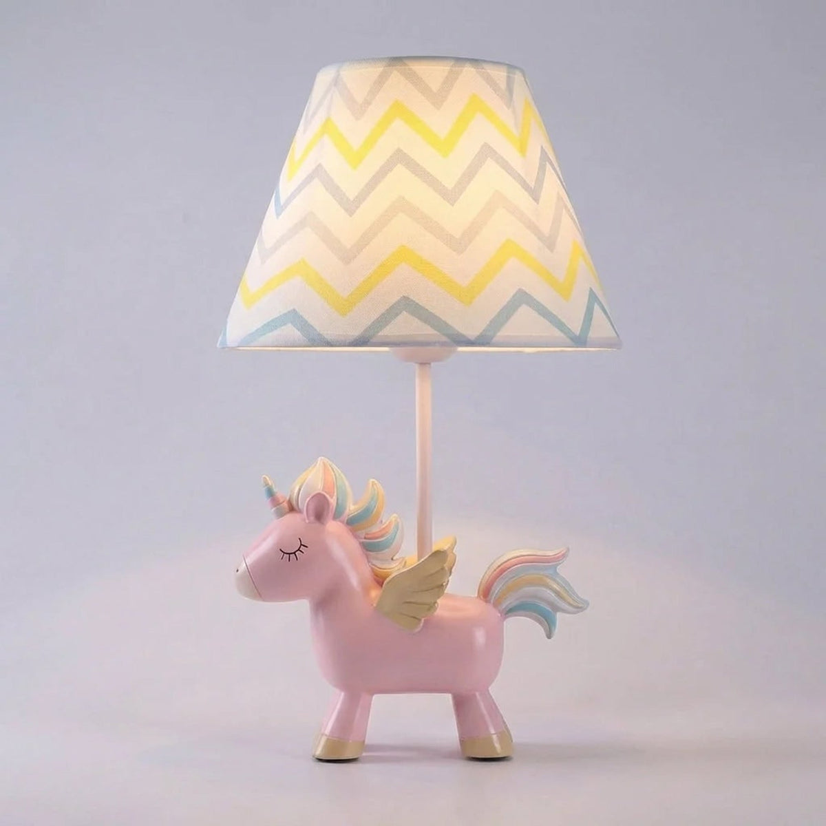 Unicorn Table Lamp with Patterned Shade