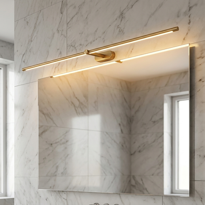 128 cm Natural Bronze LED bathroom mirror light bar with warm light