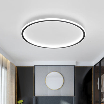 Round Scandi Aluminium LED Ceiling Light