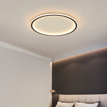Round Scandi Aluminium LED Ceiling Light