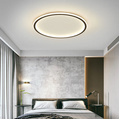 Round Scandi Aluminium LED Ceiling Light