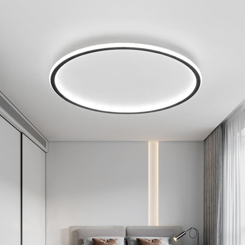 Round Scandi Aluminium LED Ceiling Light