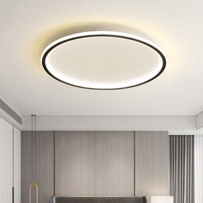 Round Scandi Aluminium LED Ceiling Light