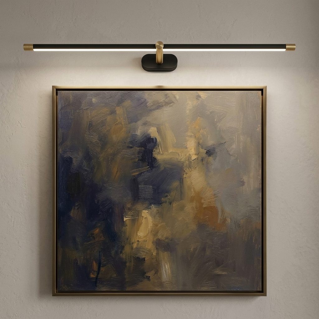 68 cm black LED bathroom mirror light bar with white light