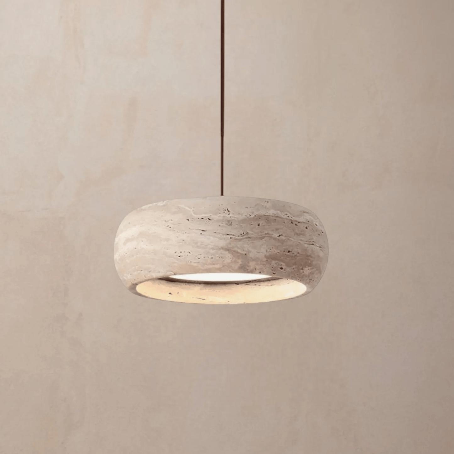 Natural Travertine Stone Pendant Light