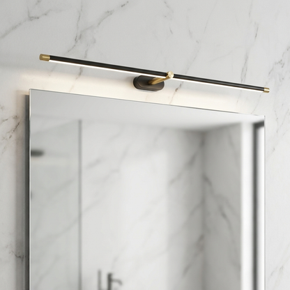 98 cm black LED bathroom mirror light bar with white light