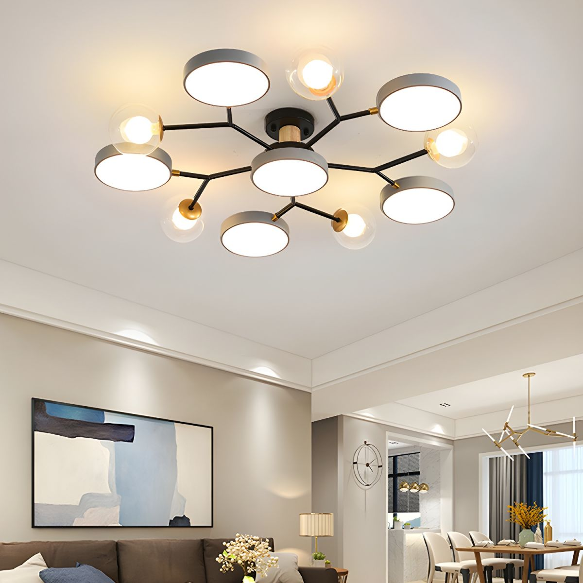 Nature Inspired LED Flush Mount Ceiling Light