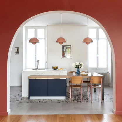 Dome Pendant Light with Floating Globe Diffuser