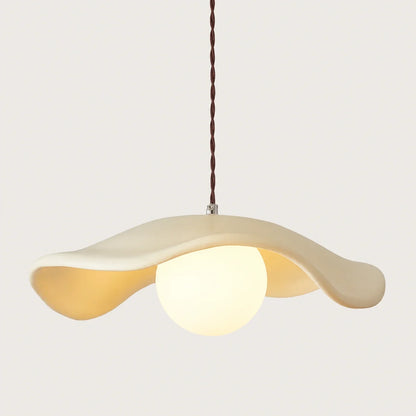 Organic Sculptural Pendant Light with 35cm Resin Shade