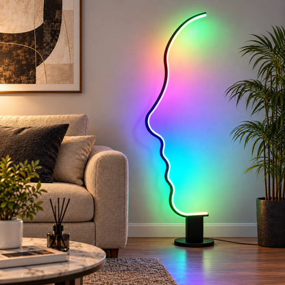 Modern LED Floor Lamp with Artistic Human Face Design