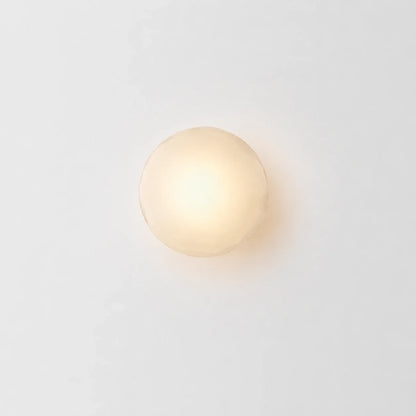 Sculptural Rippled Glass LED Wall Light