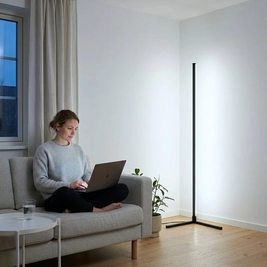 Dimmable Tricolour LED Floor Lamp with Remote Control
