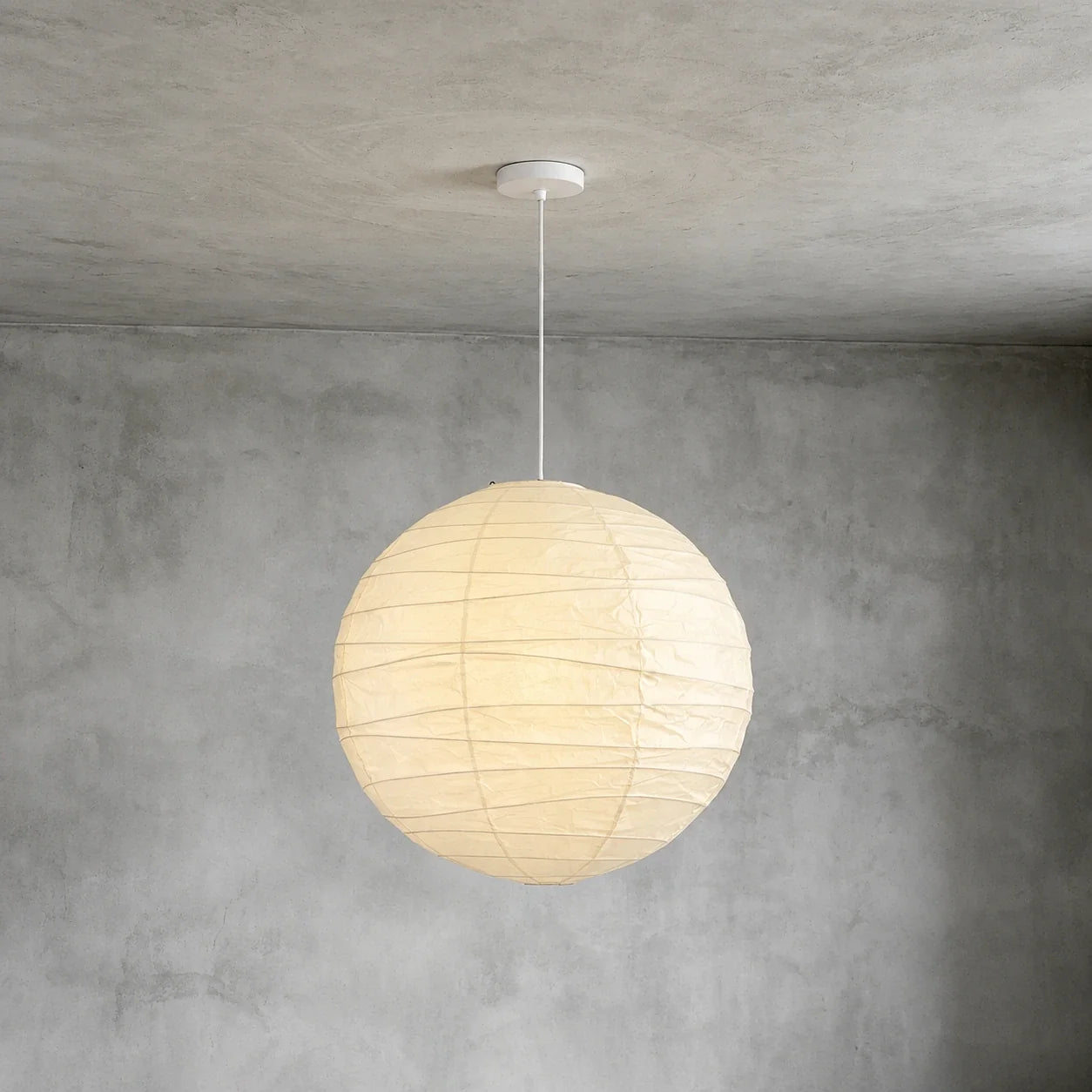 Wabi-Sabi Round Paper Lantern Pendant Light