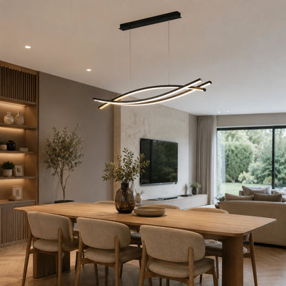 Modern LED Pendant Light, Adjustable Height
