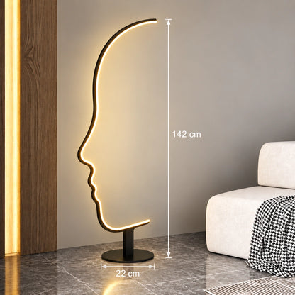 Modern LED Floor Lamp with Artistic Human Face Design