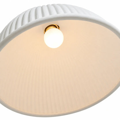 Modern Ribbed Dome Pendant Light
