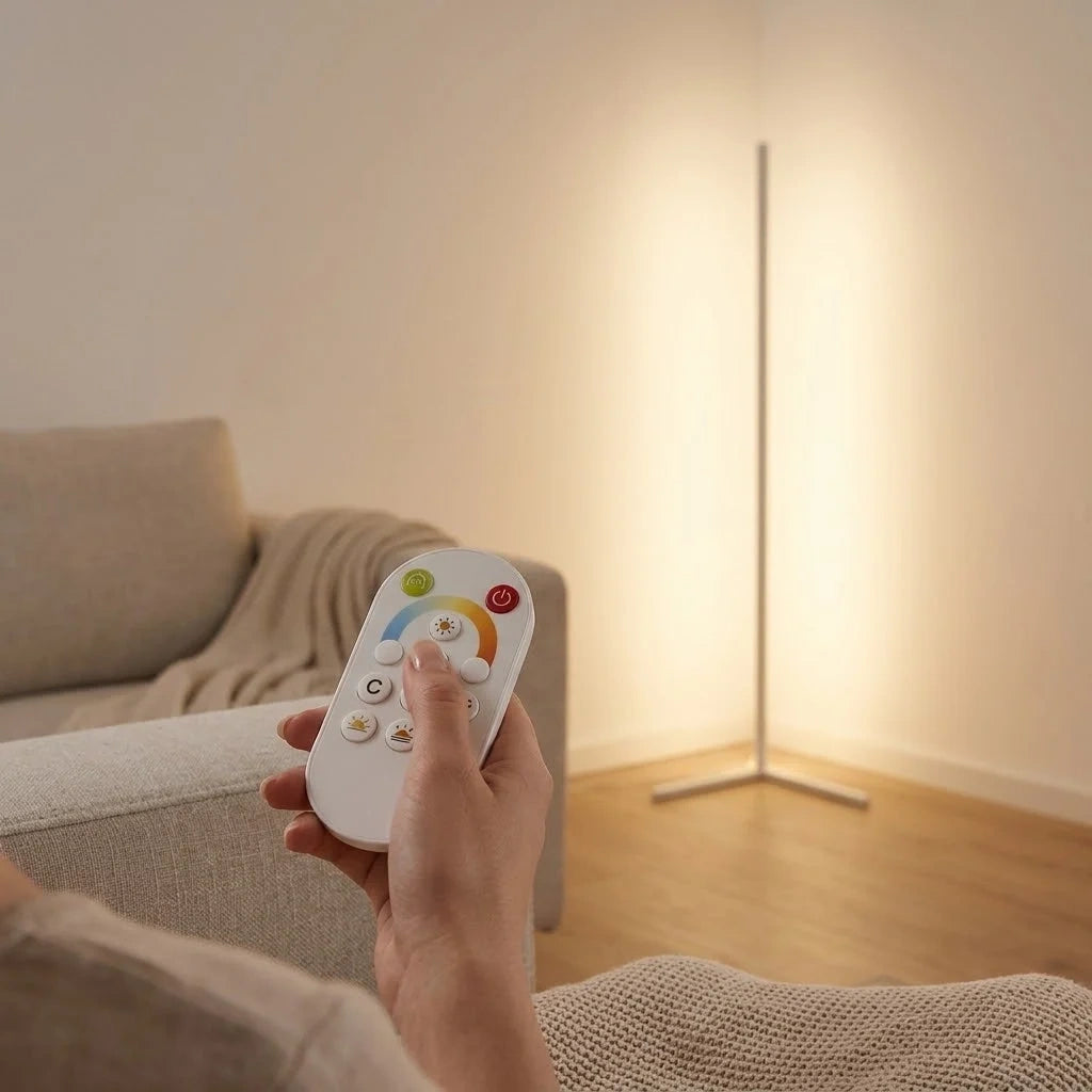 Dimmable Tricolour LED Floor Lamp with Remote Control