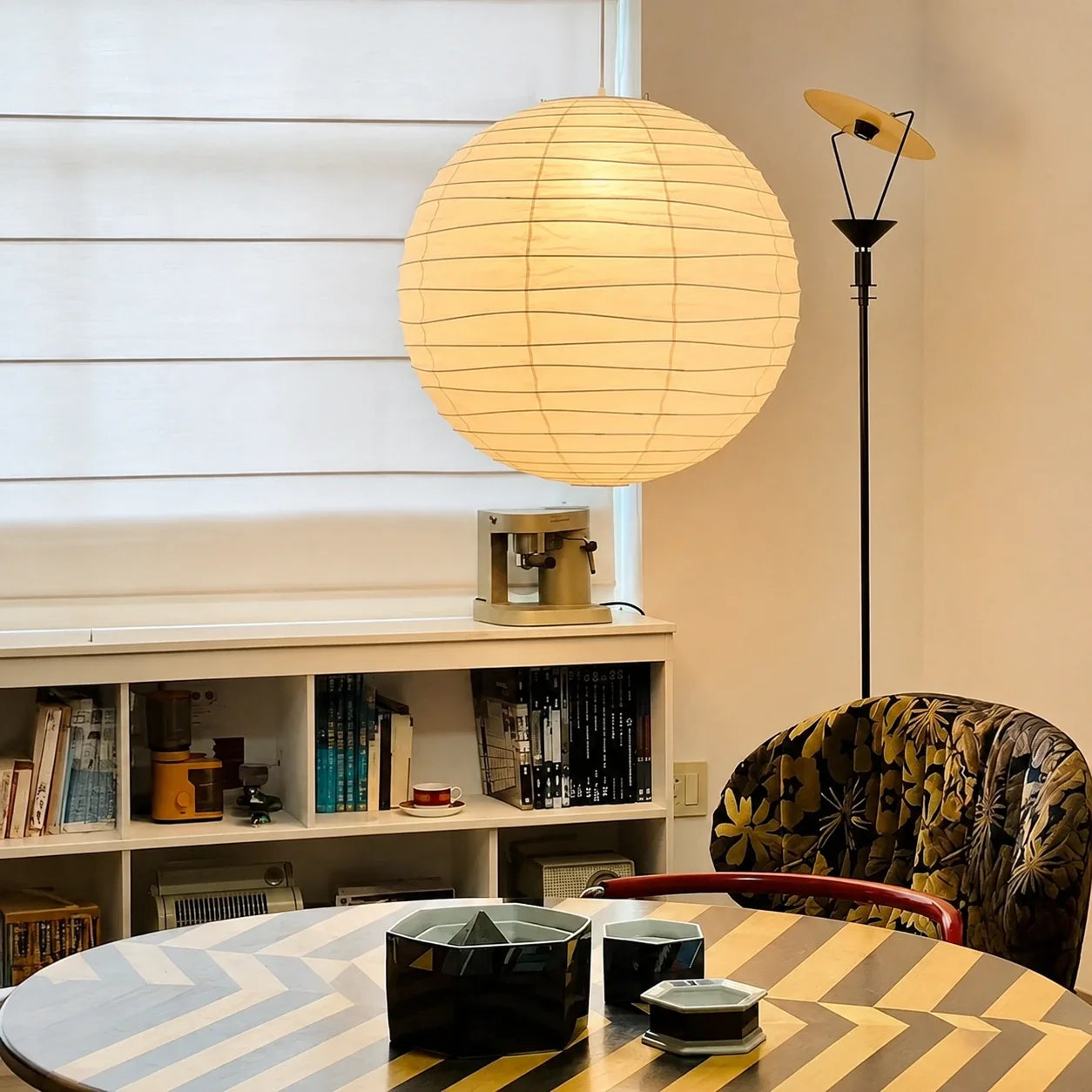 Wabi-Sabi Round Paper Lantern Pendant Light