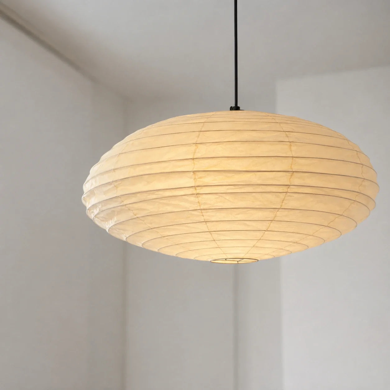 Japanese Oval Xuan Paper Pendant Light