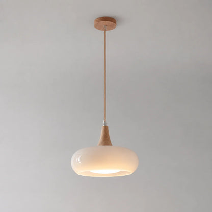Nordic Glass and Wood Pendant Light