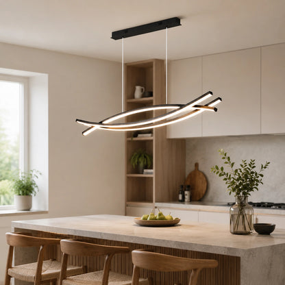 Modern LED Pendant Light, Adjustable Height
