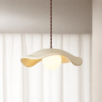 Organic Sculptural Pendant Light with 35cm Resin Shade