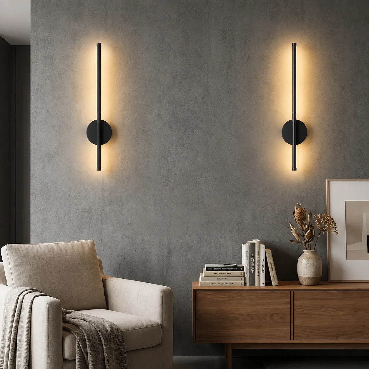 Rechargeable Rotatable LED Wall Light with Remote Control