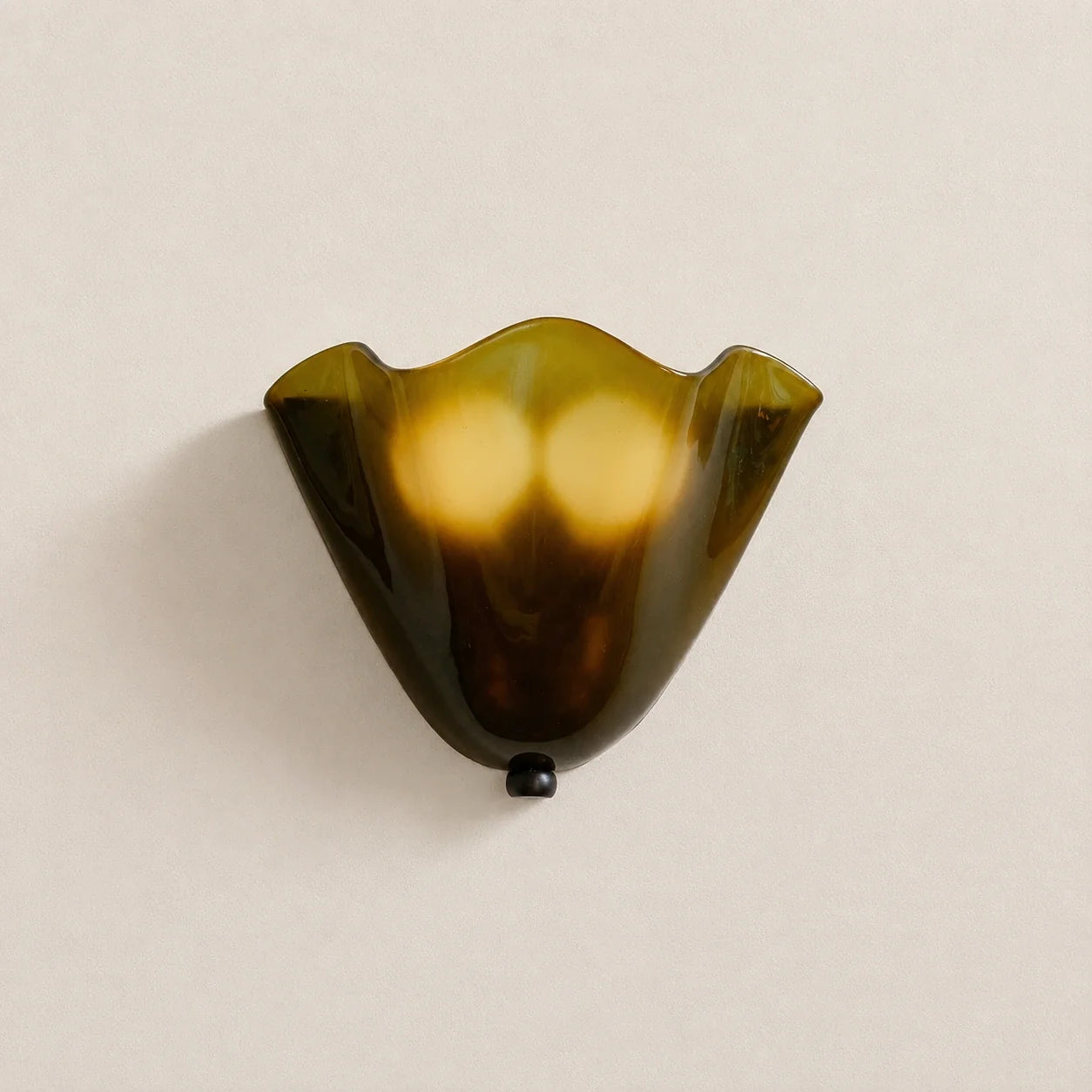 Sculptural Folded Glass Wall Sconce