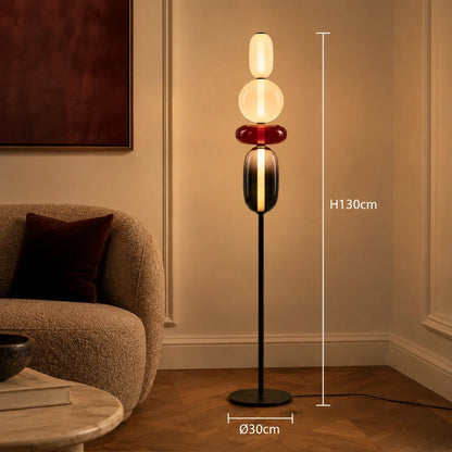 Modern Stained Glass LED Table and Floor Lamp
