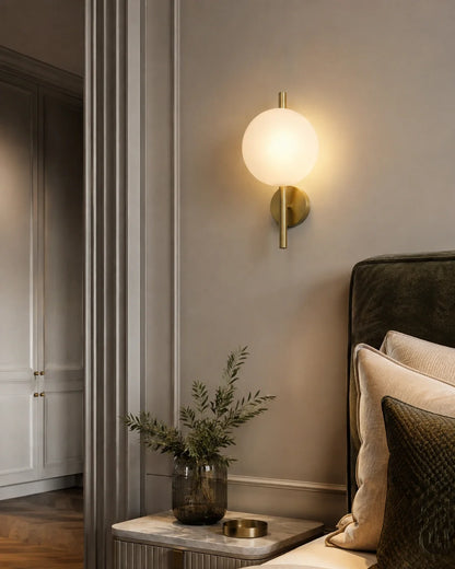 Sculptural Rippled Glass LED Wall Light