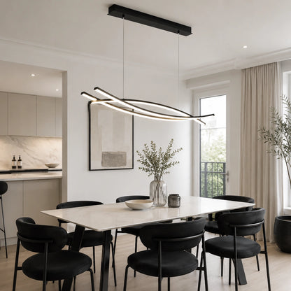 Modern LED Pendant Light, Adjustable Height