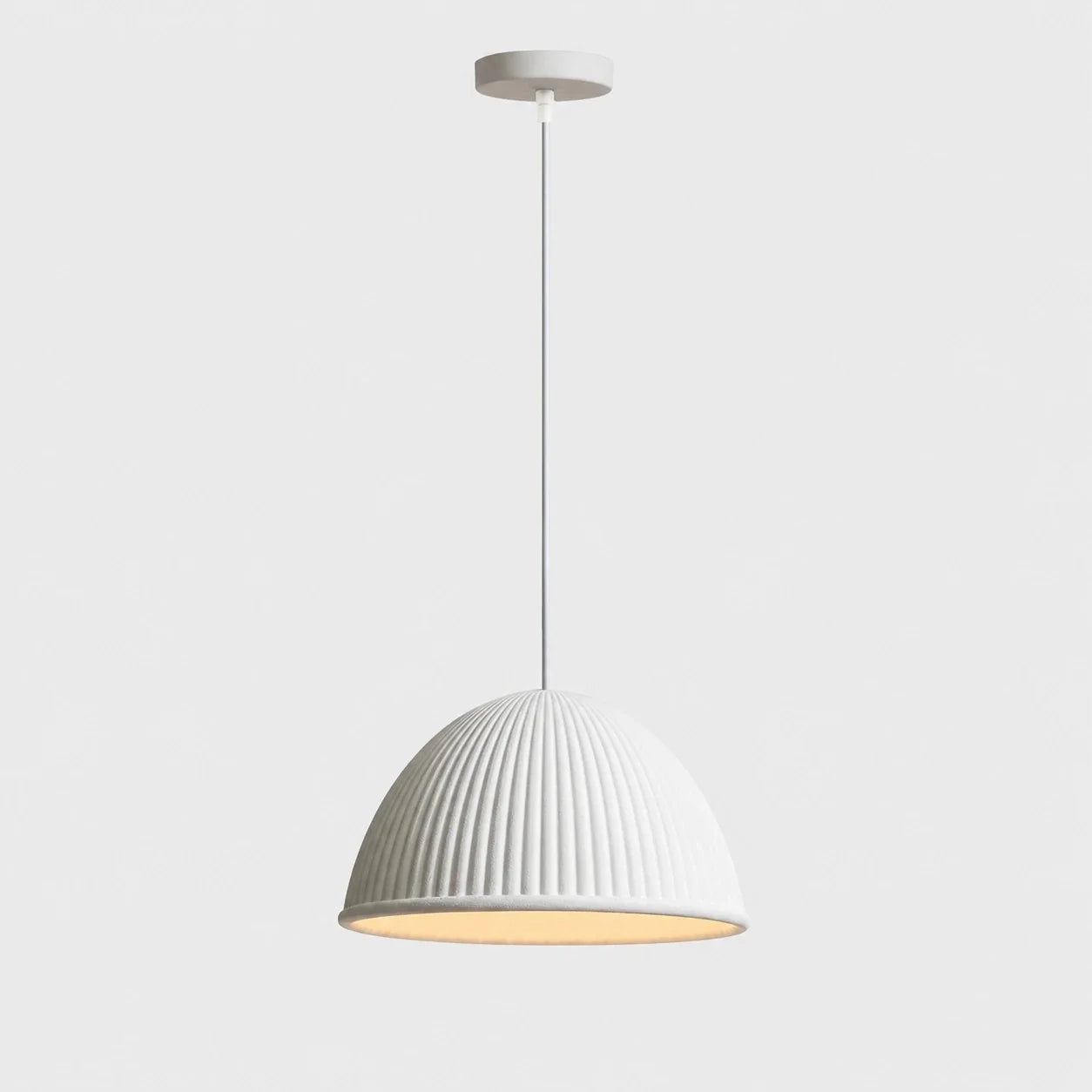 Modern Ribbed Dome Pendant Light