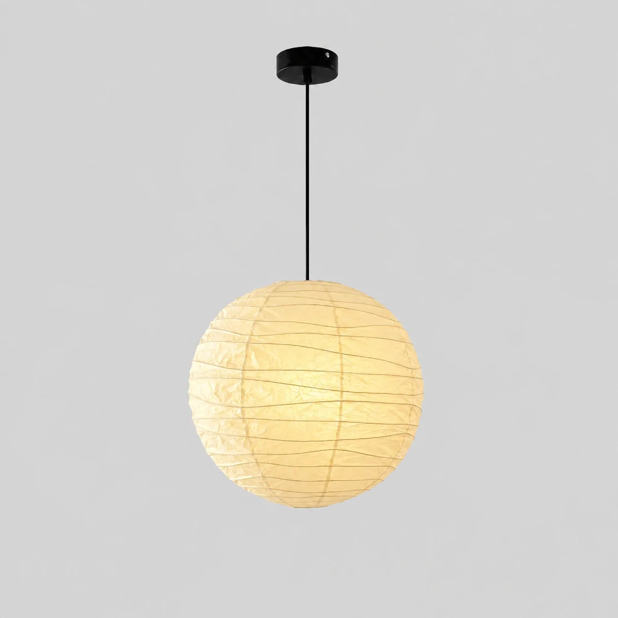 Wabi-Sabi Round Paper Lantern Pendant Light