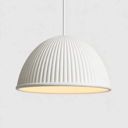 Modern Ribbed Dome Pendant Light
