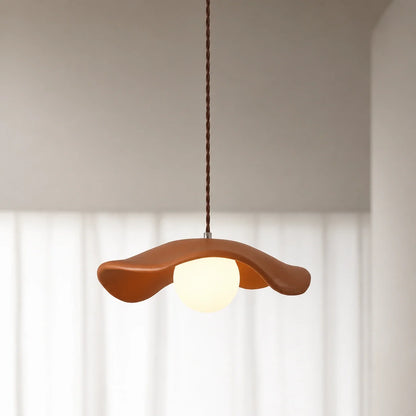 Organic Sculptural Pendant Light with 35cm Resin Shade