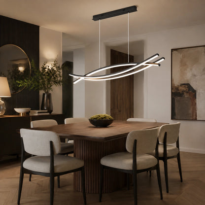 Modern LED Pendant Light, Adjustable Height