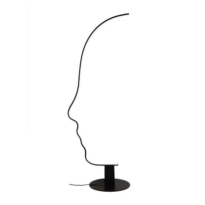 Modern LED Floor Lamp with Artistic Human Face Design