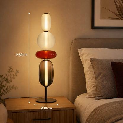 Modern Stained Glass LED Table and Floor Lamp