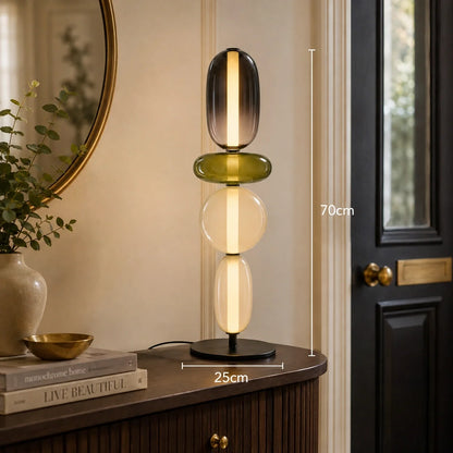 Modern Stained Glass LED Table and Floor Lamp