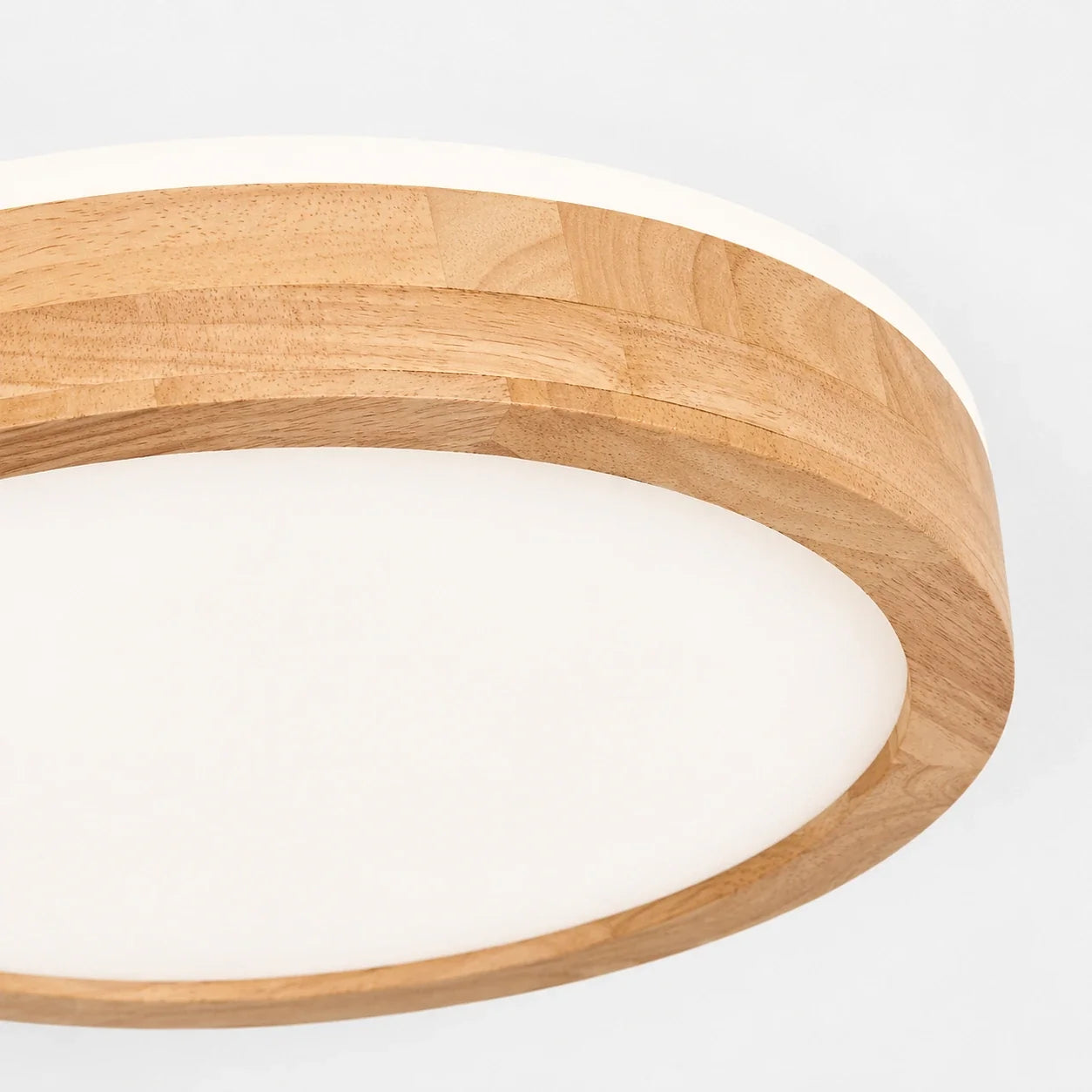 Modern Round Wood LED Ceiling Light