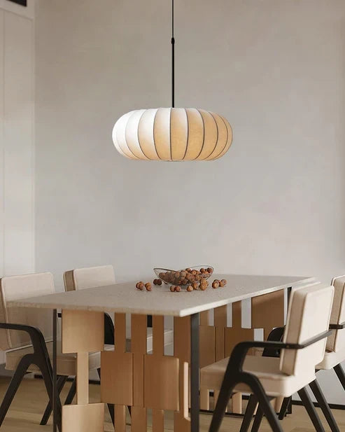 Retro Silk Pumpkin Pendant Light