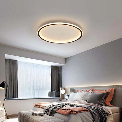 Round Scandi Aluminium LED Ceiling Light