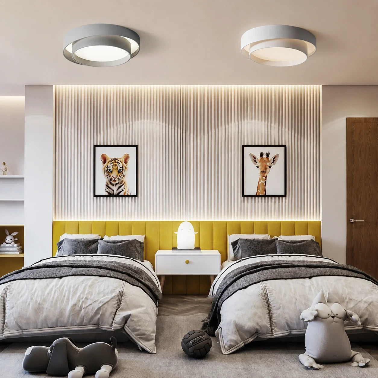 Modern Concentric Ring LED Flush Mount Ceiling Light
