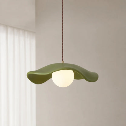 Organic Sculptural Pendant Light with 35cm Resin Shade
