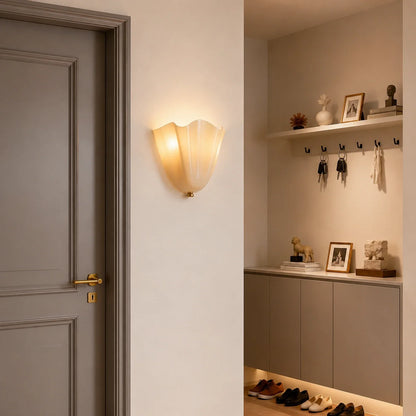 Sculptural Folded Glass Wall Sconce
